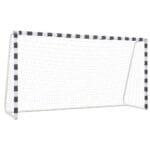 vidaXL Fotbollsmål 300x160x90 cm metall svart och vit