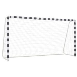 vidaXL Fotbollsmål 300x160x90 cm metall svart och vit