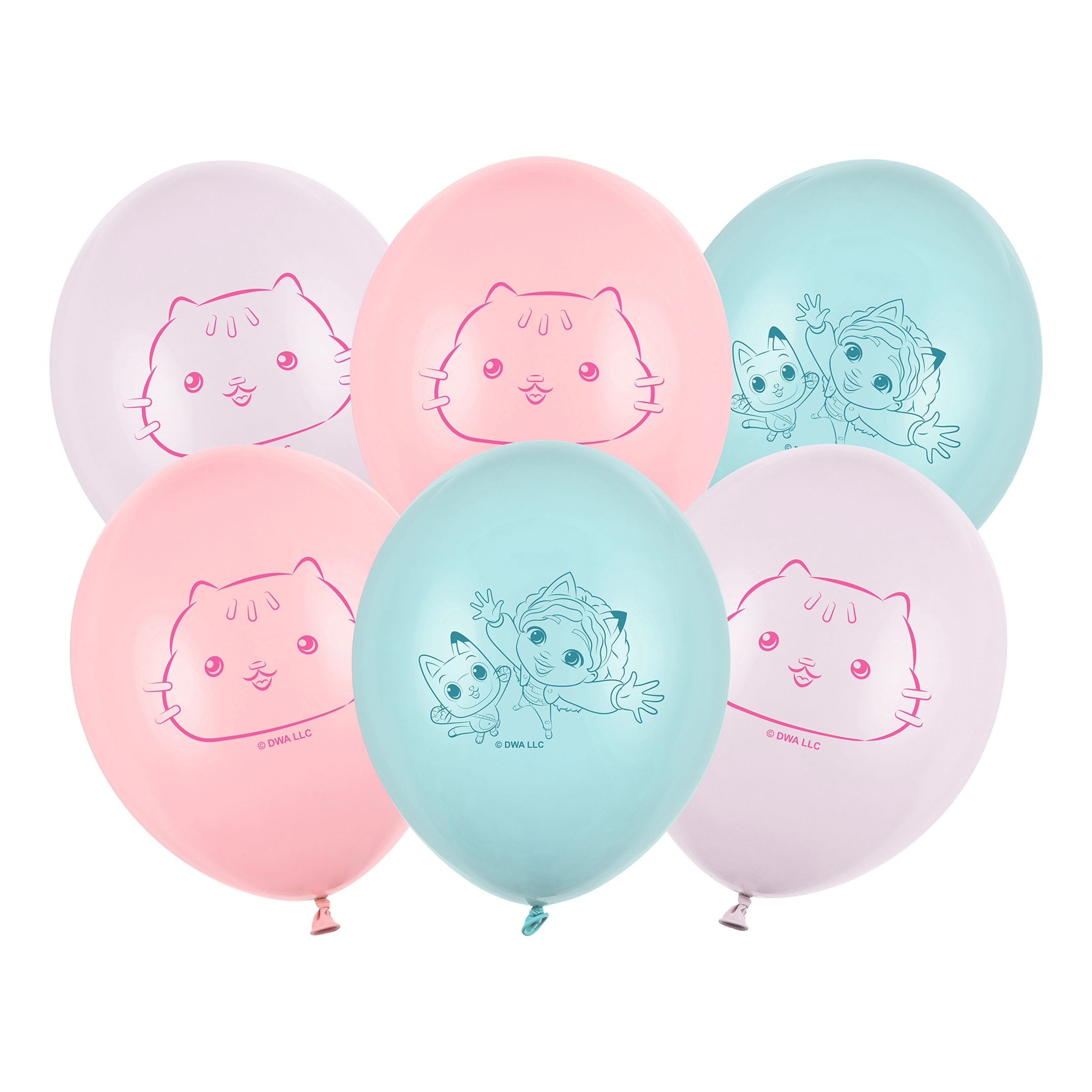 Ballonger Gabbys Dockskåp Pastell - 6-pack