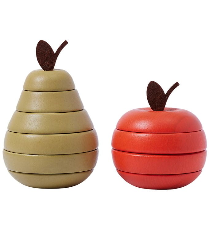 Ferm Living Stapelleksaker - Trä - Äpple och päron