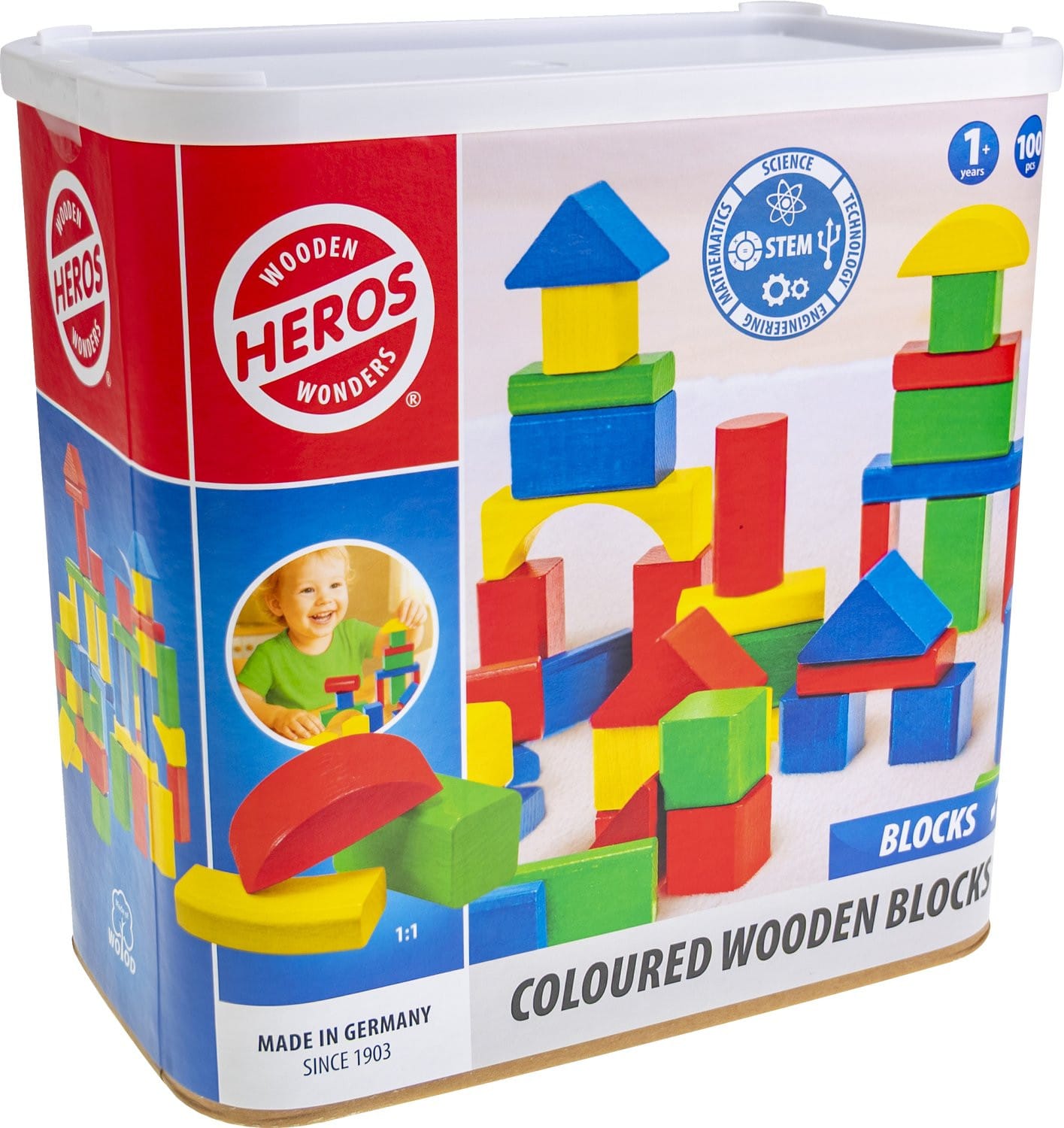 Heros Blocks Träklossar 100-pack - Leksaksaffären - Leksaksaffären