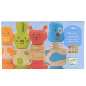 Djeco Träleksaker - 4 st. - Skruva Ihop-Djur