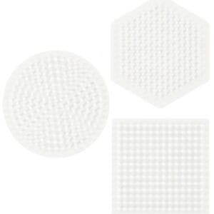 Hama Midi Pärlplattor - 3-pack - Cirkel, fyrkant & Sexkant