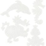 Hama Midi Pärlplattor - 4 st. - Delfin/Sjöhäst/Frön/Drake