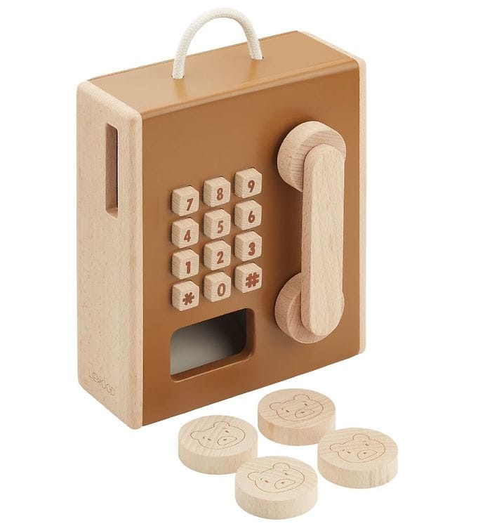 Liewood Träleksaker - Telefon - Rufus - Golden Caramel Multi Mix
