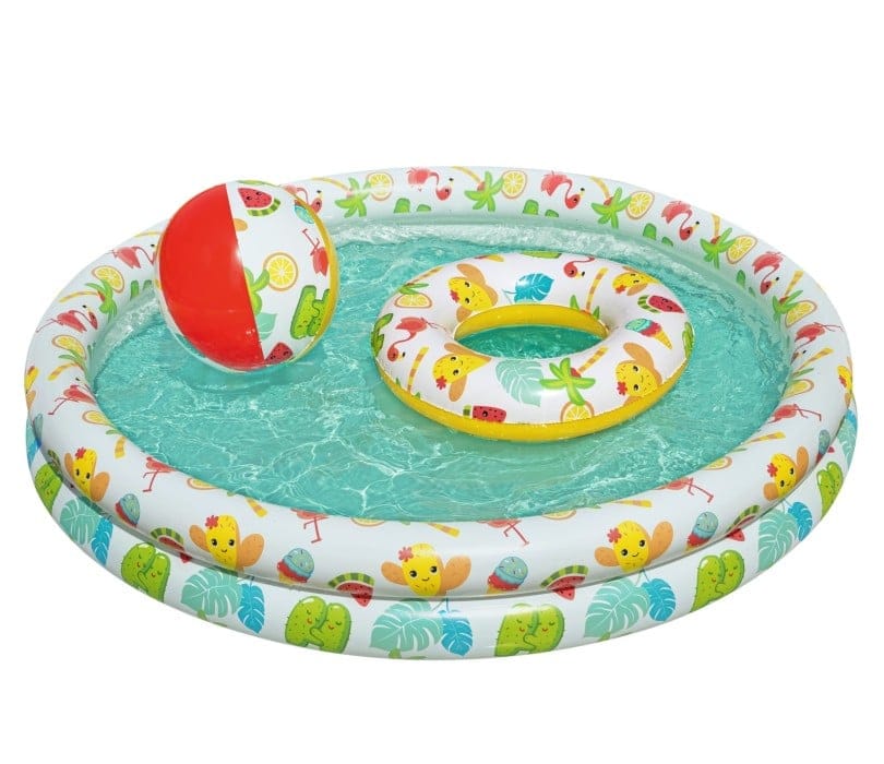 Bestway Pool 122x20 cm med badboll & badring