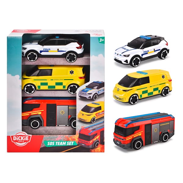 Dickie Toys 3-Pack Svenska Räddningsfordon