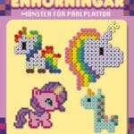 Enhörningar : mönster för pärlplattor