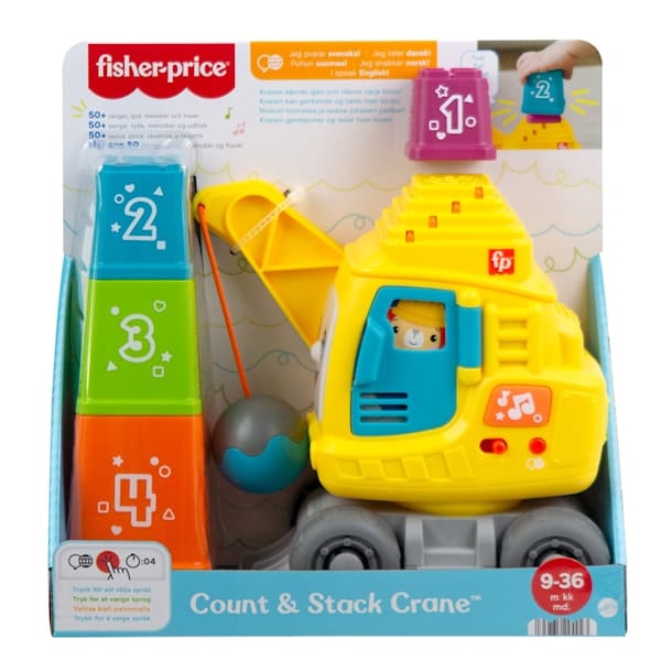 Fisher-Price Count And Stack Crane Interaktiv Grävmaskin (SE/FI/NO/DK)