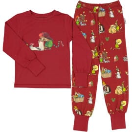 Geggamoja Pyjamas Pettson & Findus Jul Röd 98-104 cl