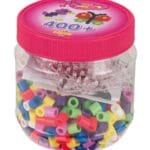 Hama Maxi Pärlor och pärlplattor i burk 400 st Rosa - Hama - Leksaksaffären