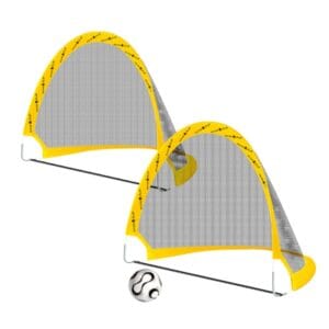 Hopfällbara Fotbollsmål 2-pack och Boll