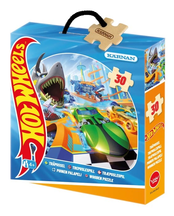 Kärnan Träpussel Hot Wheels 30-bitar