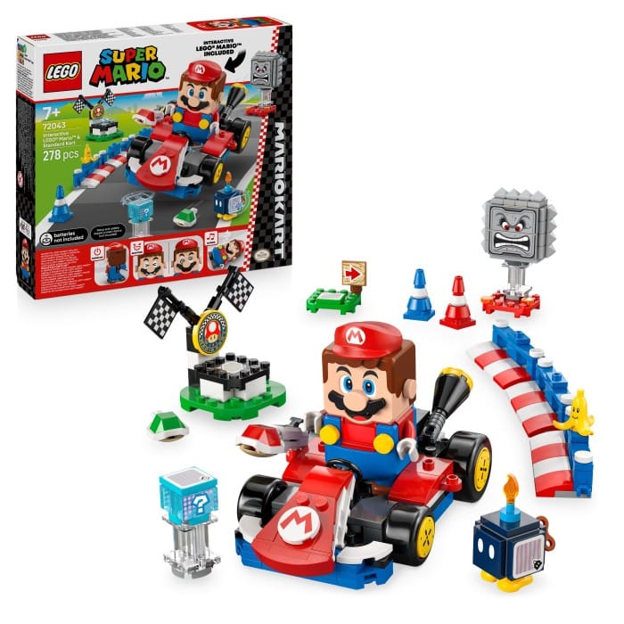 LEGO Super Mario 72043 Mario Kart– Interaktiv LEGO Mario & Standard Kart