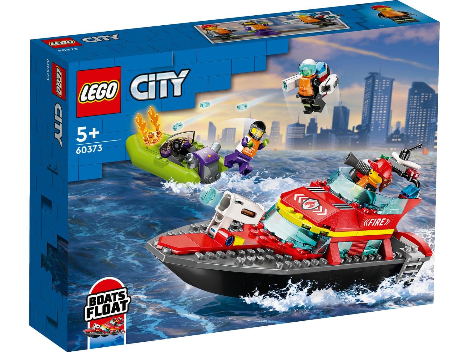 LEGO® City Brandräddningsbåt 60373 - LEGO - Leksaksaffären