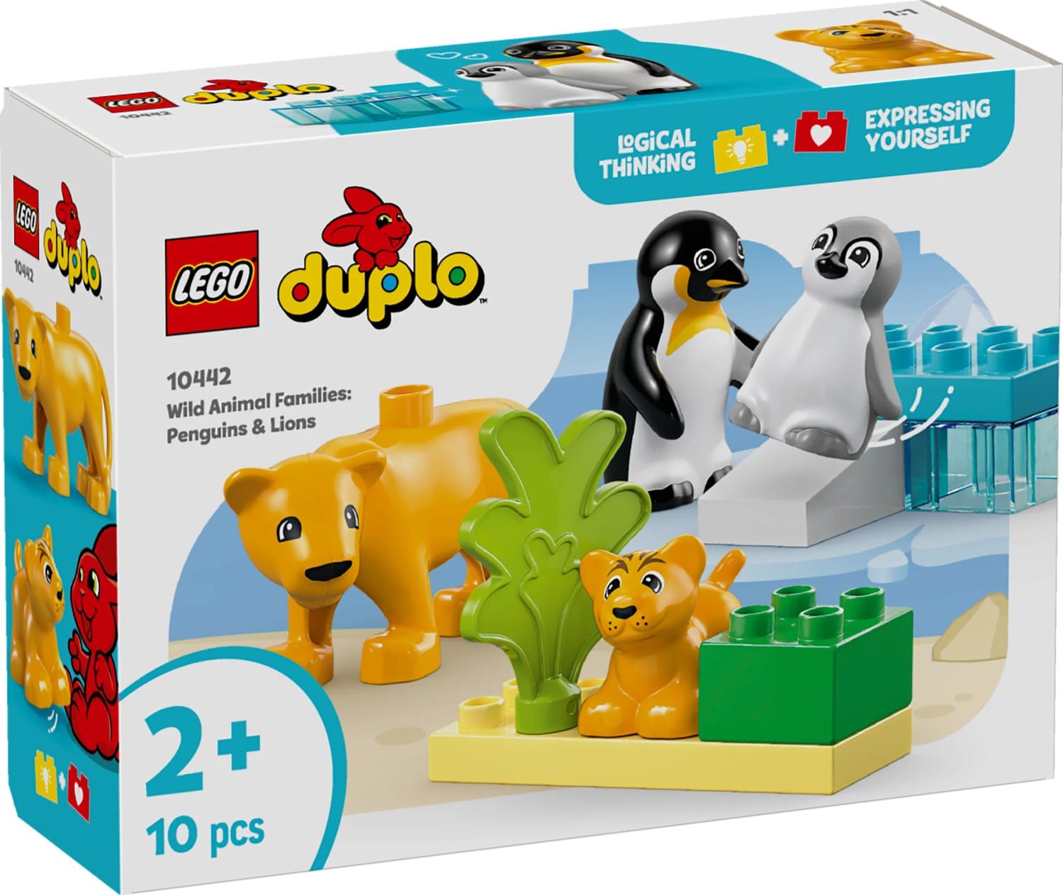 LEGO® DUPLO Vilda djurfamiljer: Pingviner och lejon 10442 - LEGO - Leksaksaffären