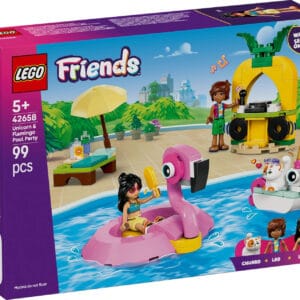 LEGO® Friends Poolparty med enhörning och flamingo 42658 - LEGO - Leksaksaffären