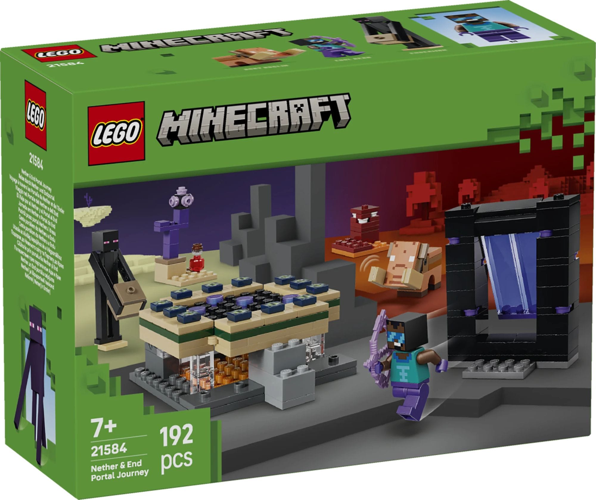 LEGO® Minecraft Resa med Nether- och End-portal 21584 - LEGO - Leksaksaffären