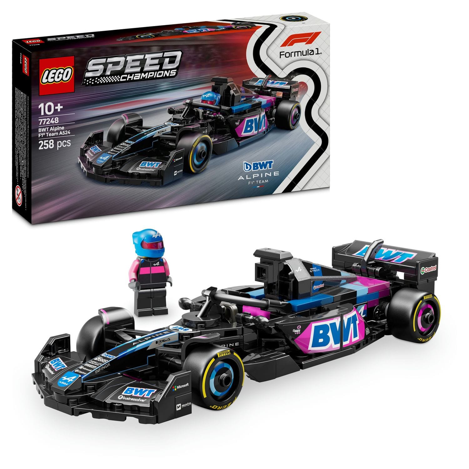LEGO® Speed Champions BWT Alpine F1® Team A524 racerbil 77248 - LEGO - Leksaksaffären