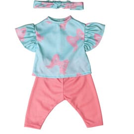 Lillan & Friends Blus, Byxor & Hårband (41-46 cm)