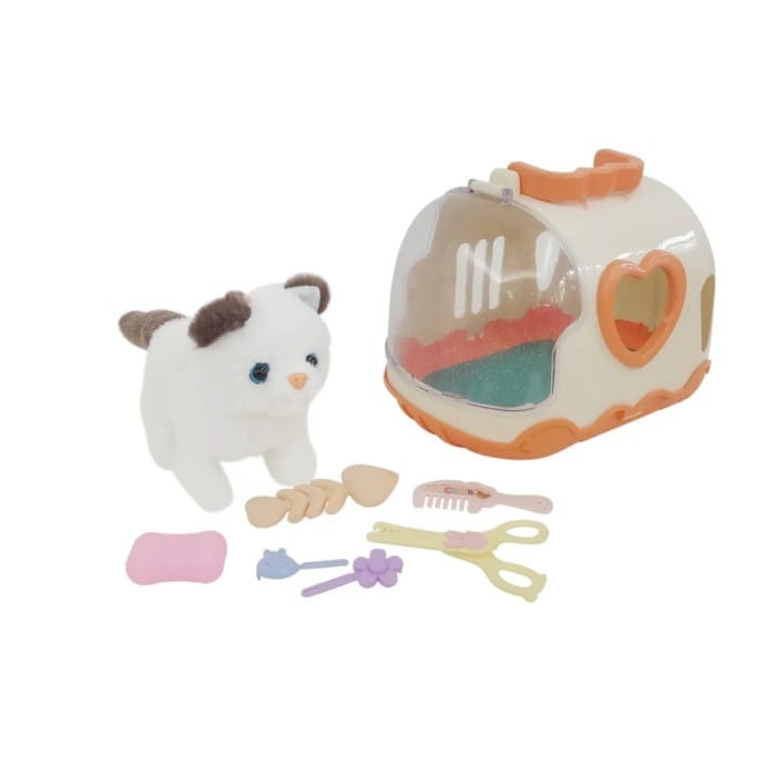 Mjukdjur i bur m tillbehör Katt