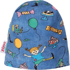 Pippi Långstrump Fest Pippi Mössa Denim 52/54 cm
