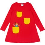 Pippi Långstrump Pippi Basic Klänning Röd 116 cl