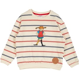Pippi Långstrump Pippi Rutrand Collegetröja Kitt 110