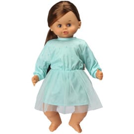 Skrållan Docka Mörkt Hår 45 cm