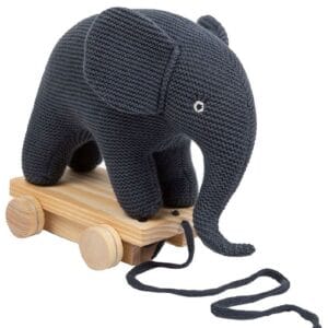 Smallstuff Dragleksak - Elefant - Dark Denim