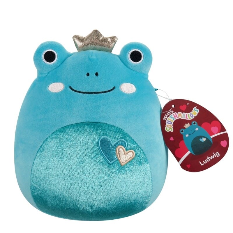 Squishmallows 19cm Heart Ludwig Frog - Squishmallows - Leksaksaffären