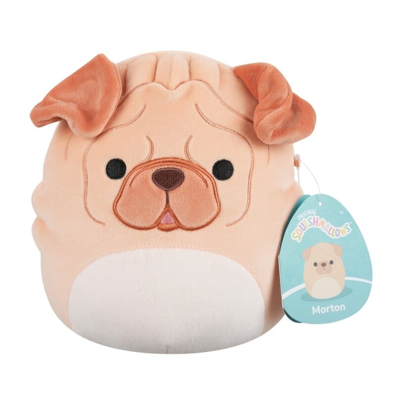 Squishmallows 19cm P22 Morton Sharpei Dog - Squishmallows - Leksaksaffären