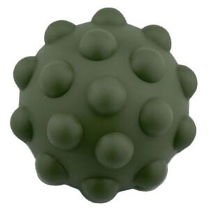 Tiny Tot Boll - Sensorisk silikonfidgetboll - 10 cm - Militärgrö