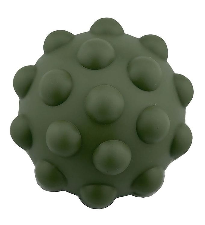 Tiny Tot Boll - Sensorisk silikonfidgetboll - 10 cm - Militärgrö
