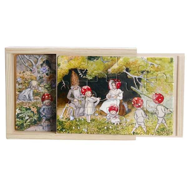 Tomtebobarnen 4x träpussel