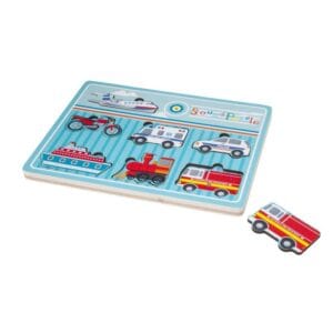 Träpussel med ljud (Fordon)