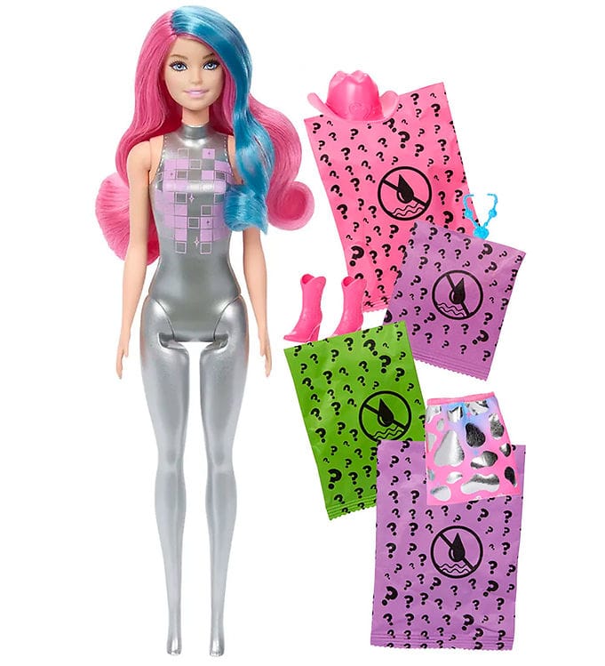 Barbie Docka - 30 cm - Color Reveal Disco Star - Blandat