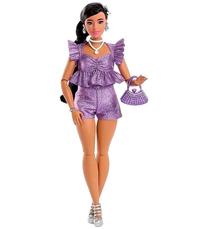 Barbie Docka - 30 cm - Deluxe Stil Purple Shorts Indisk