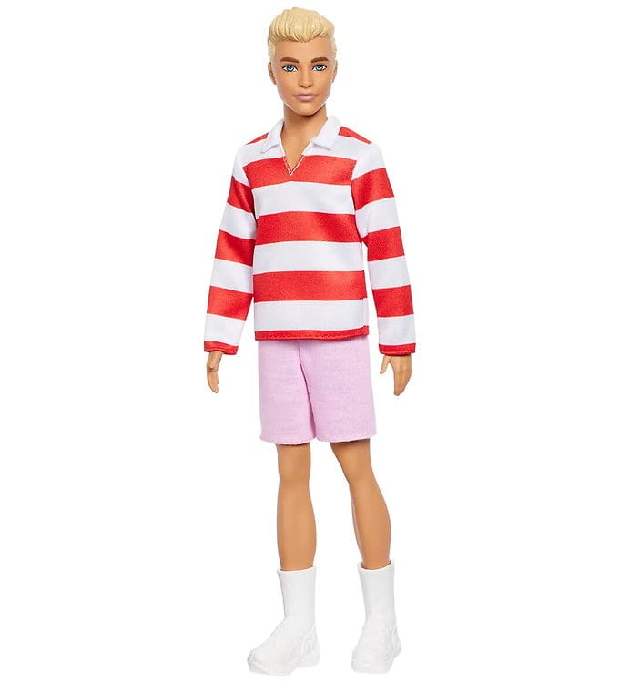 Barbie Docka - Fashionista - Ken m. Röd & White Ränder