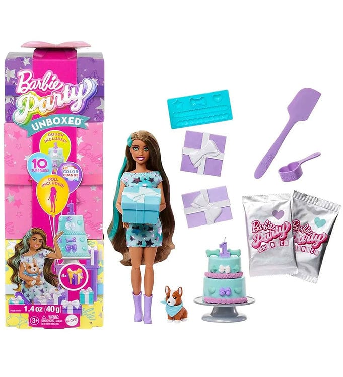 Barbie Docka - Party Brunett utan förpackning Doll