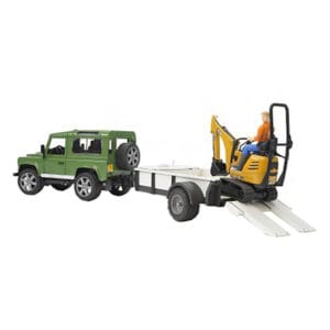 Bruder Bil - Land Rover Defender och JCB Grävmaskin... - 02593