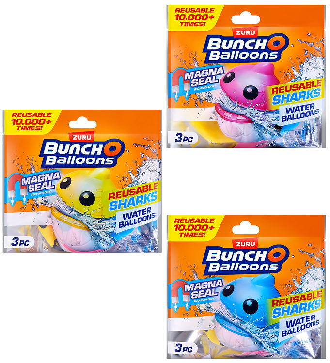 Bunch O Balloons Vattenballonger - Återanvändbara - Haj - 3 st.