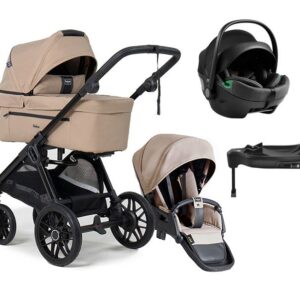 Emmaljunga Sento Pro duovagn Flat+ 2026 + Axkid GoKid babyskydd + bas