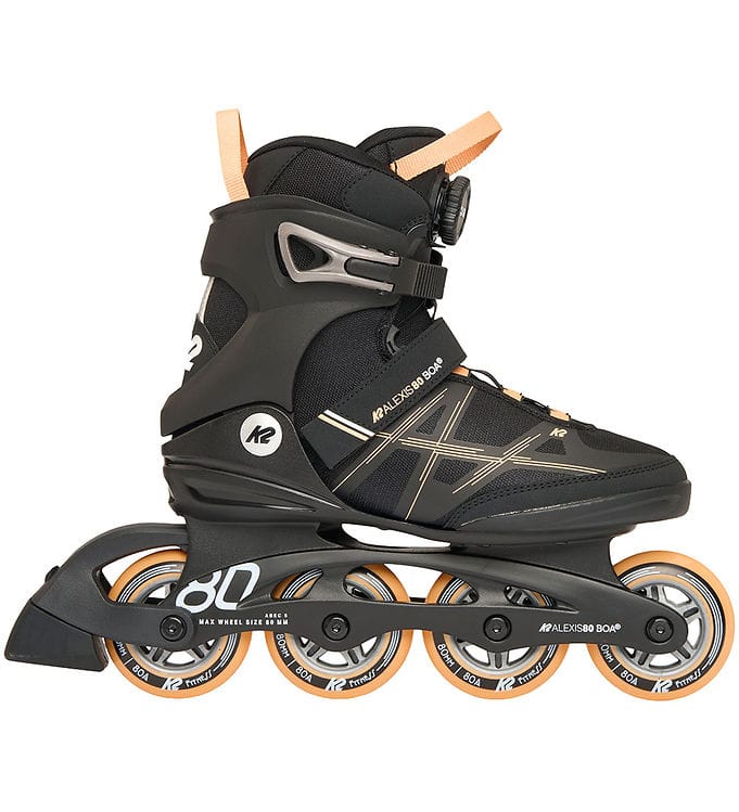 K2 Rullskridskor - Alexia 80 Boa - Svart/Orange - Inlines