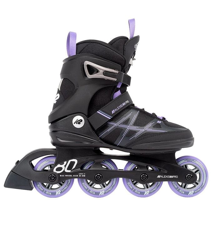 K2 Rullskridskor - Alexis 80 Pro - Svart/Lila - Inline
