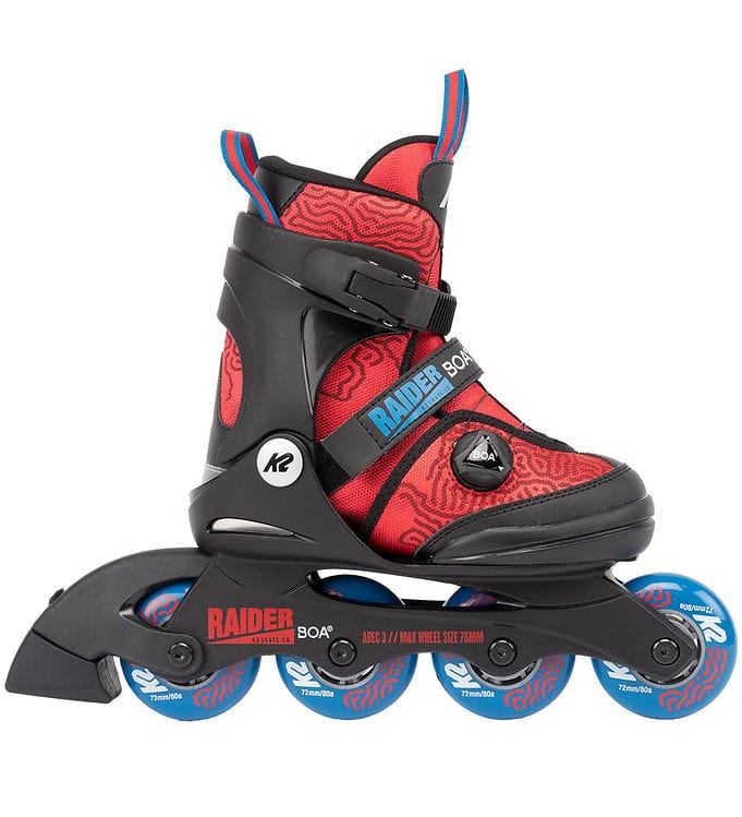K2 Rullskridskor - Raider Boa - Svart/Röd - Inlines