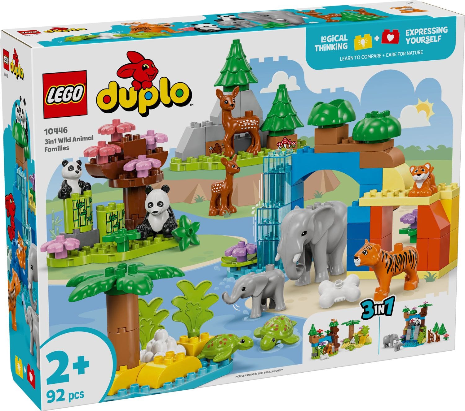 LEGO® DUPLO 3-i-1 Vilda djurfamiljer 10446 - LEGO - Leksaksaffären