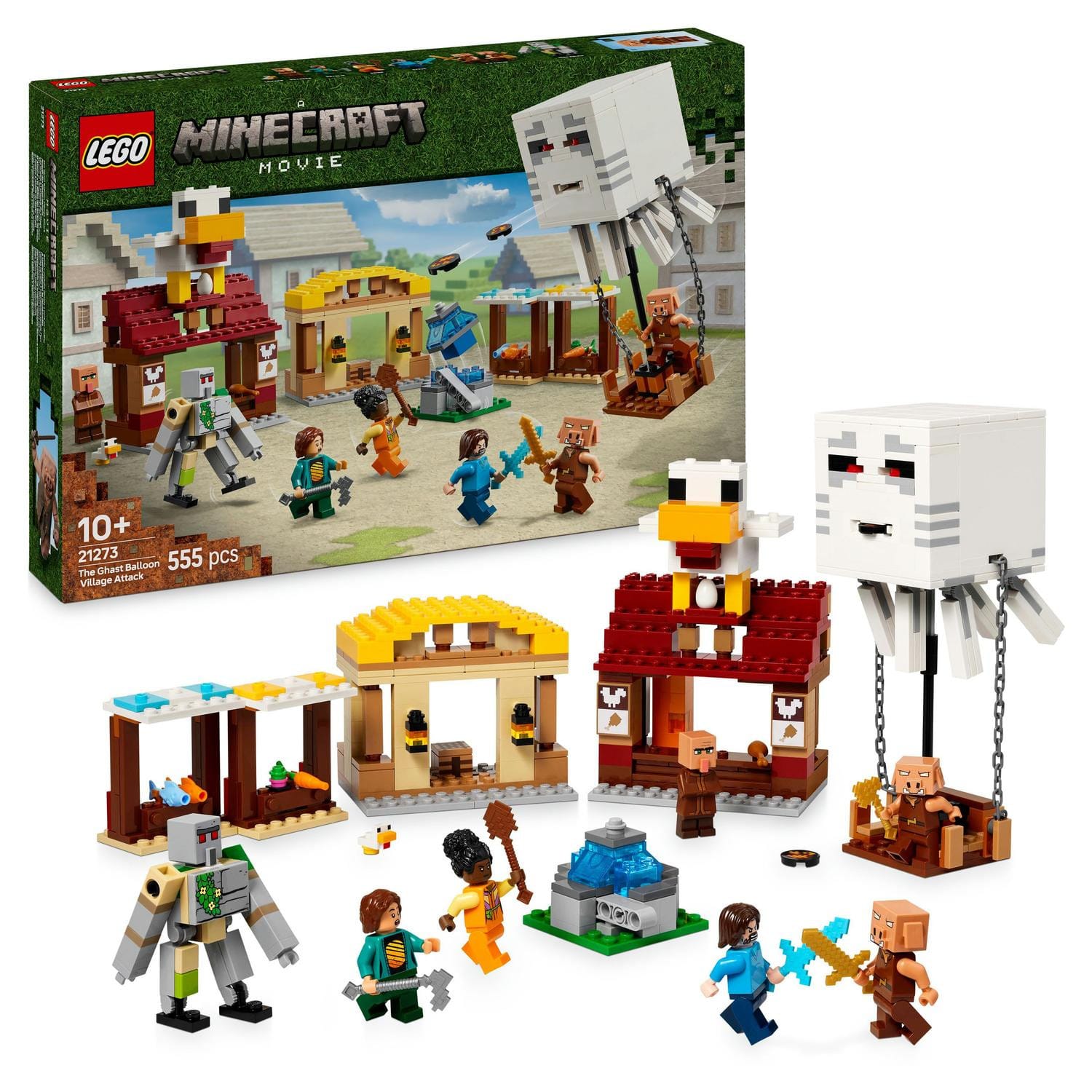 LEGO® Minecraft Byanfall med gastballong 21273 - LEGO - Leksaksaffären