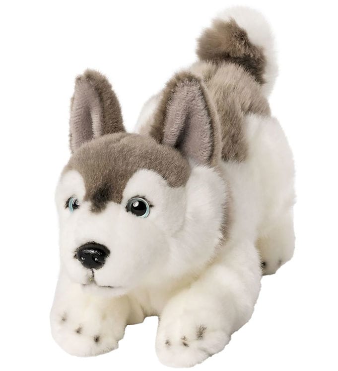 Living Nature Gosedjur - 23x15 cm - Husky Lekfull valp - Grå