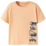 Name It T-shirt - NmmWagon - Peach Grävmaskin/Fuzz